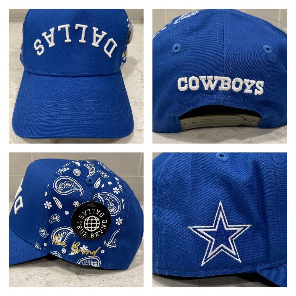 DALLAS COWBOYS Hat True Brvnd X Upside Down Royal Blue Paisley Snapback Cap NWT
